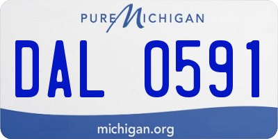 MI license plate DAL0591