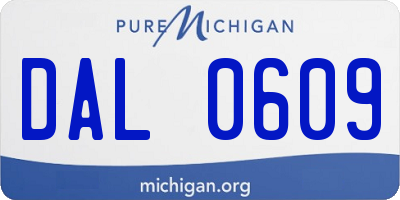 MI license plate DAL0609