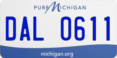 MI license plate DAL0611