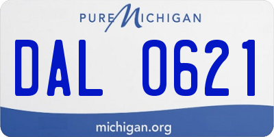 MI license plate DAL0621