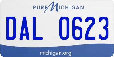 MI license plate DAL0623
