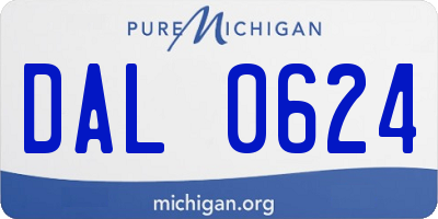 MI license plate DAL0624