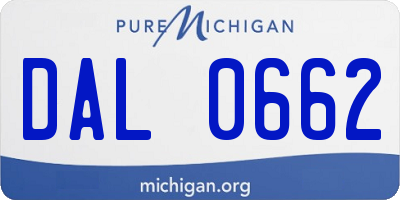 MI license plate DAL0662