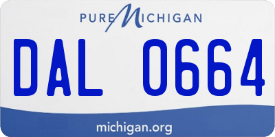 MI license plate DAL0664