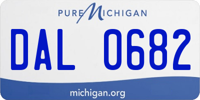 MI license plate DAL0682