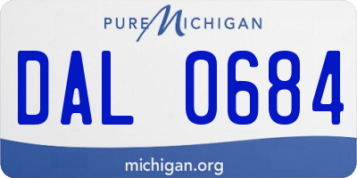 MI license plate DAL0684