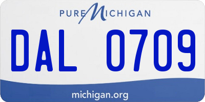 MI license plate DAL0709