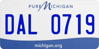 MI license plate DAL0719