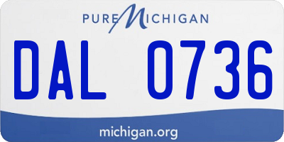 MI license plate DAL0736