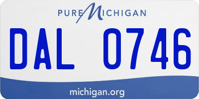 MI license plate DAL0746