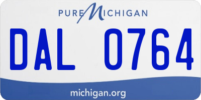 MI license plate DAL0764