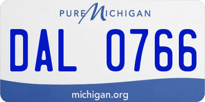 MI license plate DAL0766