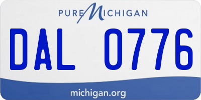 MI license plate DAL0776