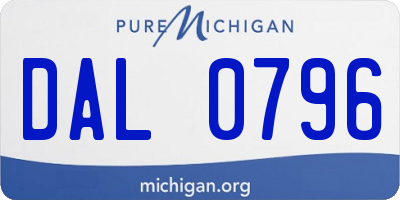 MI license plate DAL0796