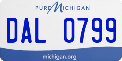 MI license plate DAL0799