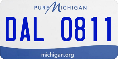 MI license plate DAL0811