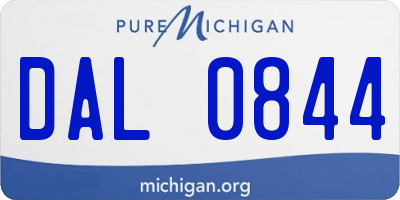 MI license plate DAL0844