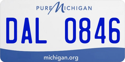 MI license plate DAL0846