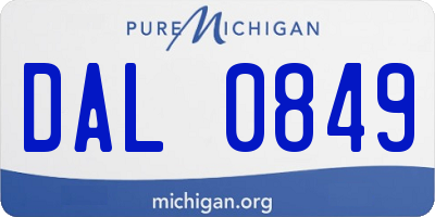 MI license plate DAL0849