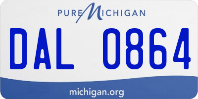 MI license plate DAL0864