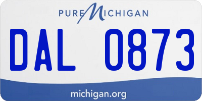 MI license plate DAL0873