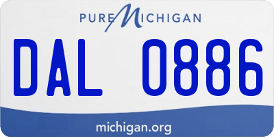 MI license plate DAL0886