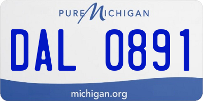 MI license plate DAL0891