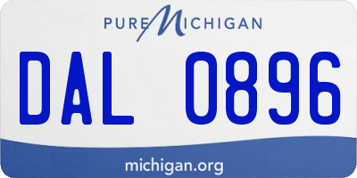 MI license plate DAL0896