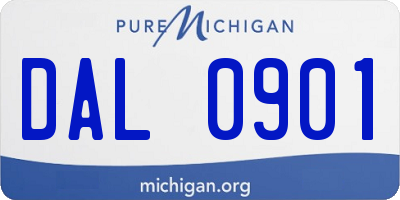 MI license plate DAL0901