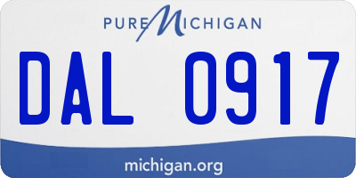 MI license plate DAL0917