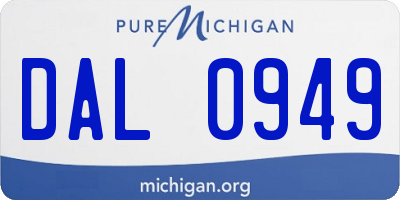 MI license plate DAL0949