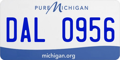 MI license plate DAL0956