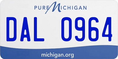 MI license plate DAL0964