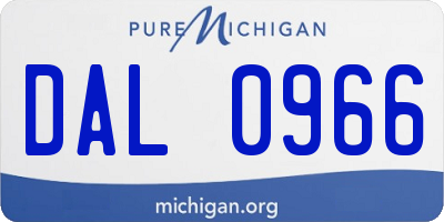 MI license plate DAL0966