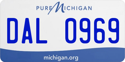 MI license plate DAL0969