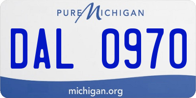 MI license plate DAL0970