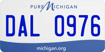 MI license plate DAL0976