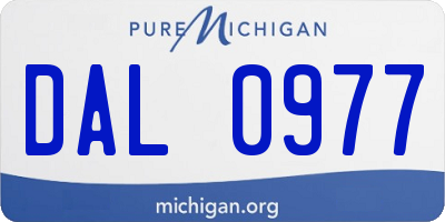 MI license plate DAL0977