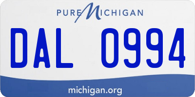 MI license plate DAL0994