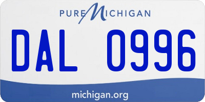 MI license plate DAL0996