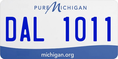 MI license plate DAL1011