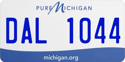 MI license plate DAL1044