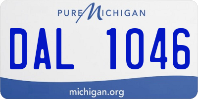 MI license plate DAL1046