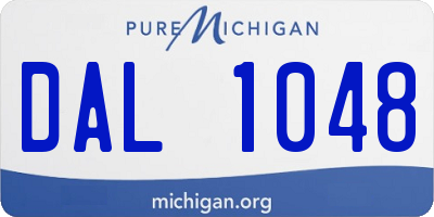 MI license plate DAL1048
