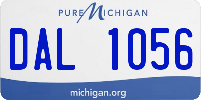 MI license plate DAL1056