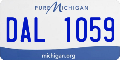 MI license plate DAL1059
