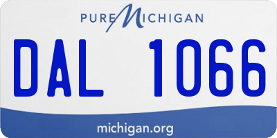 MI license plate DAL1066