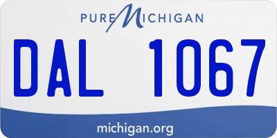 MI license plate DAL1067