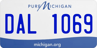 MI license plate DAL1069