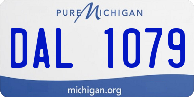 MI license plate DAL1079
